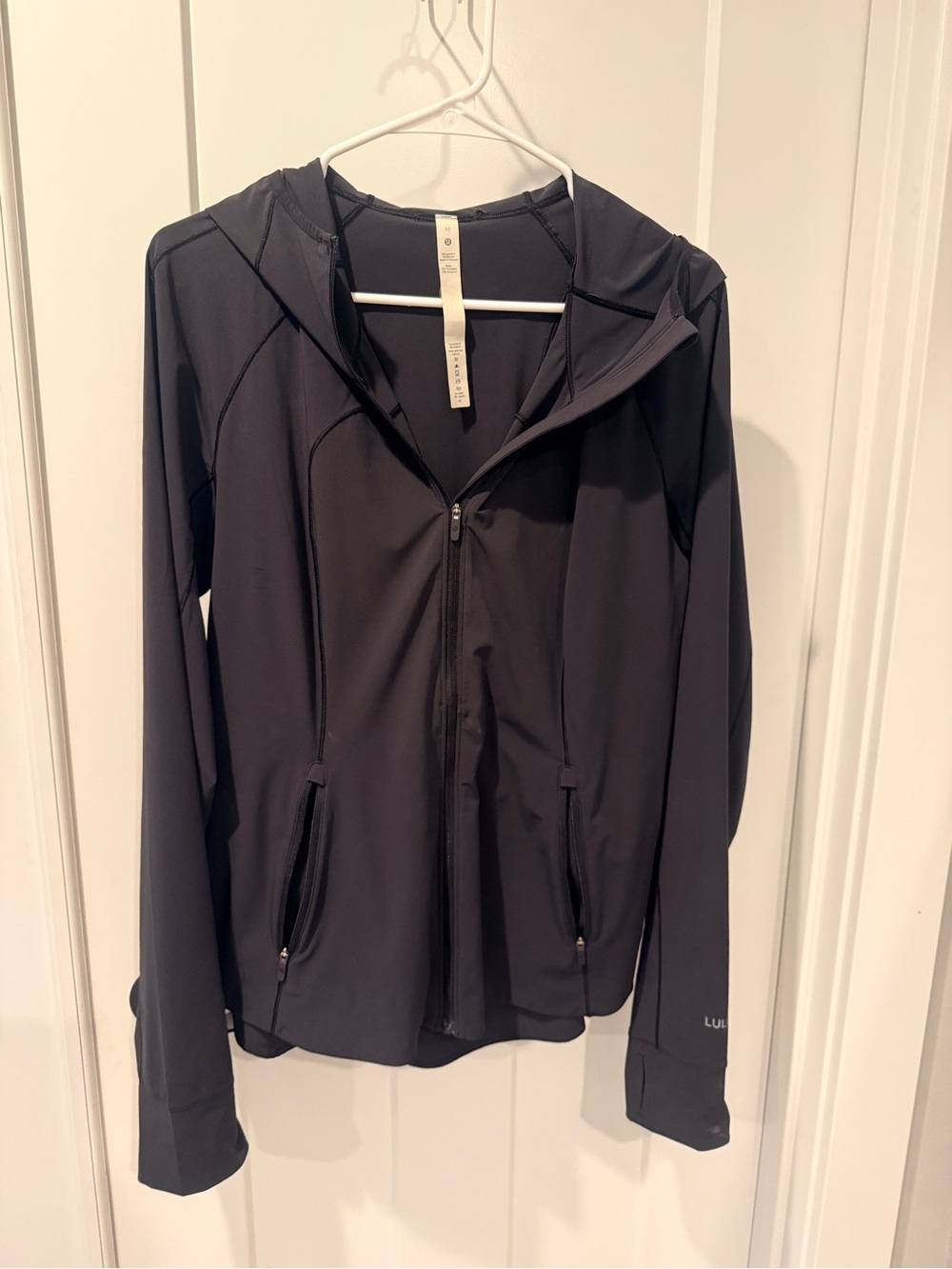 lululemon athletica Black Zip-Up Hooded Active Jacket